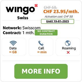 Wingo Swiss: Mobile and Internet plans comparison.